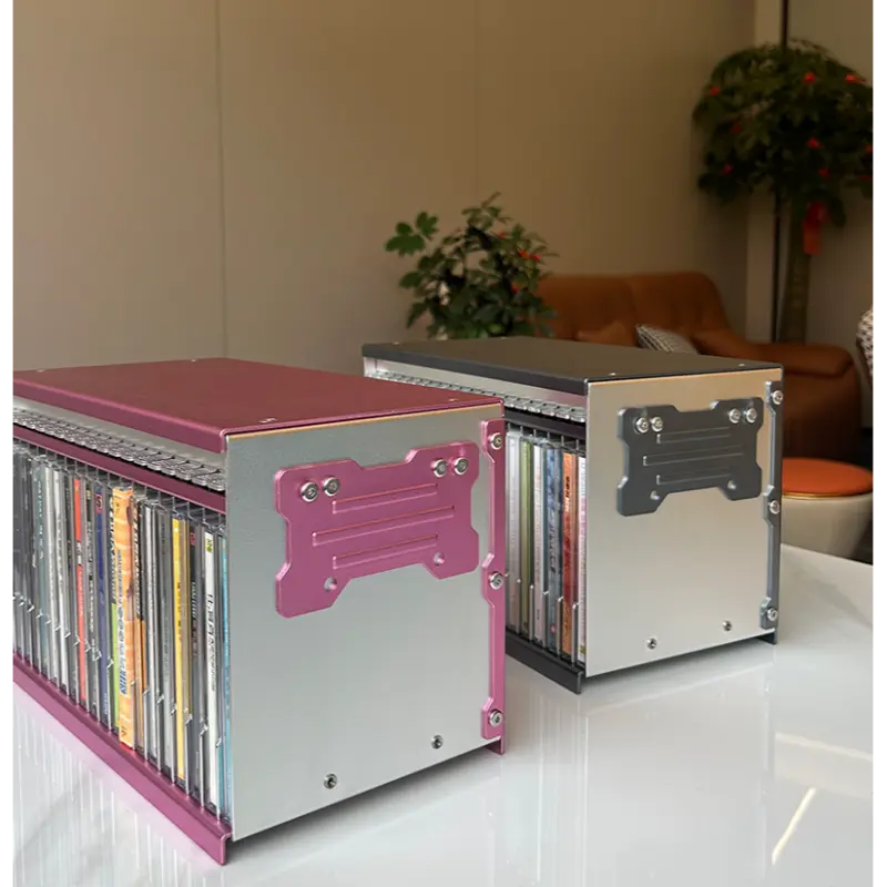 Boîte de rangement pour CD en métal
